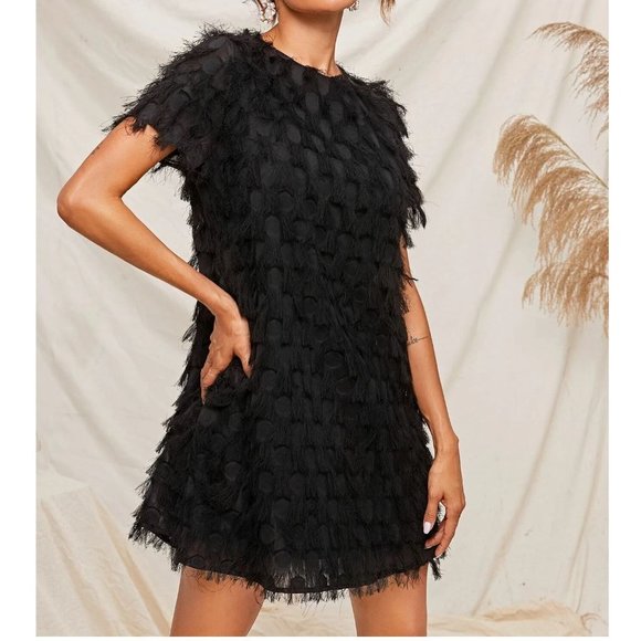 Fringe Tunic Dress S/4 - Picture 2 of 3